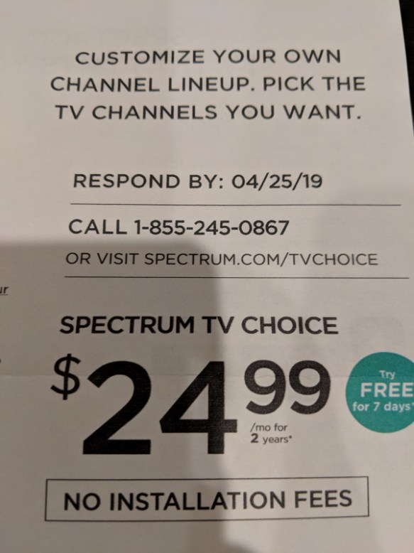 Spectrum 25 a la carte